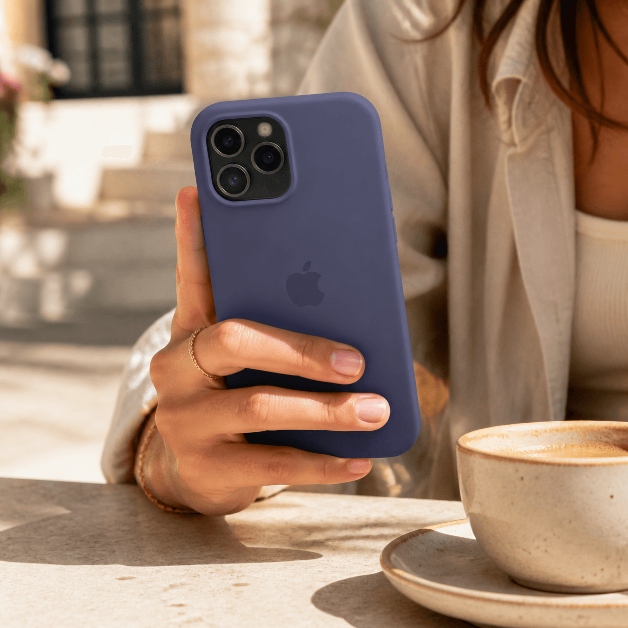 Deep Slate case in everyday use
