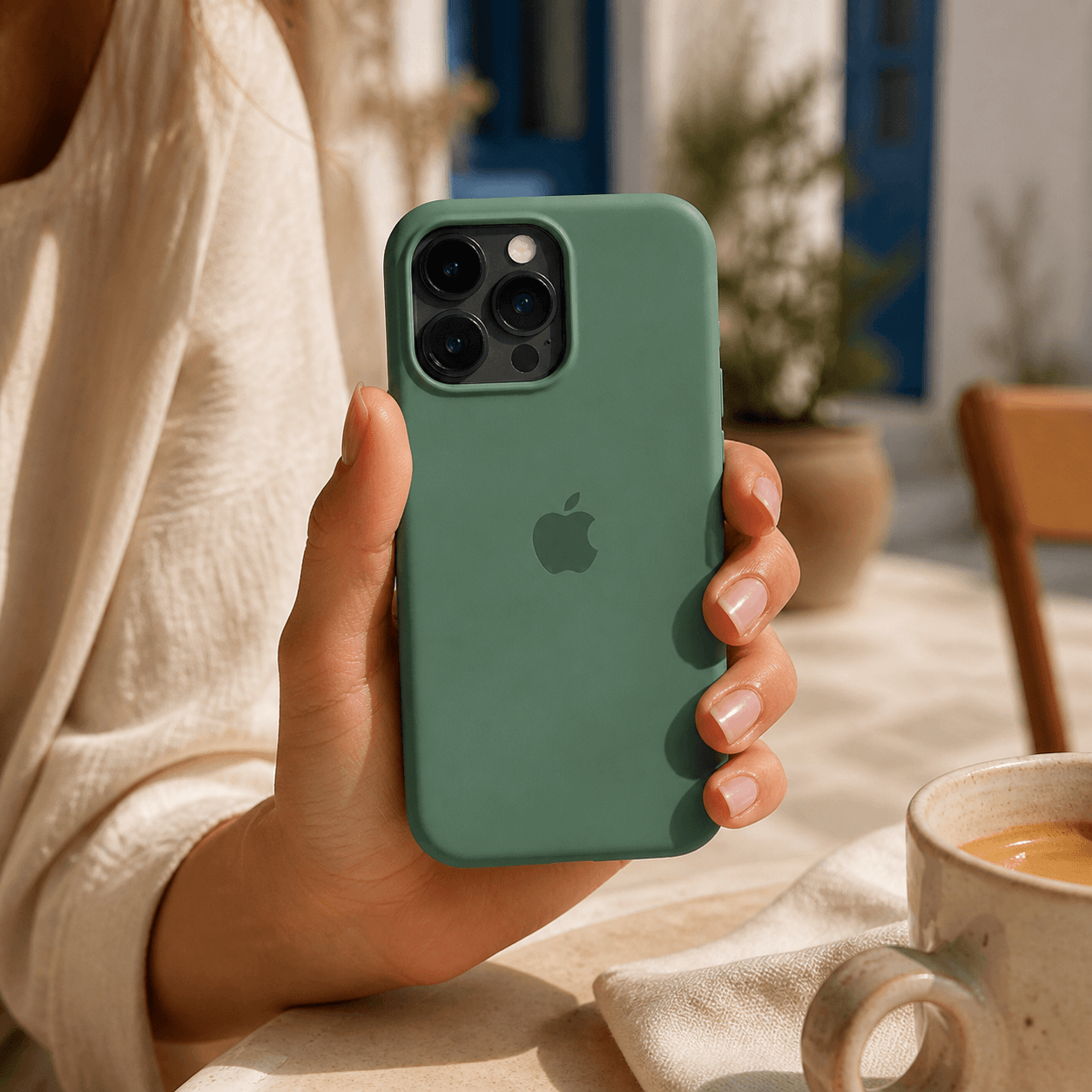 Forest Mist case in everyday use