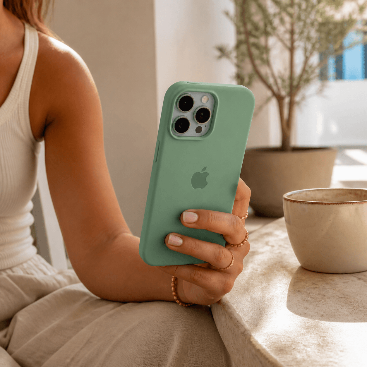 Soft Sage case in everyday use