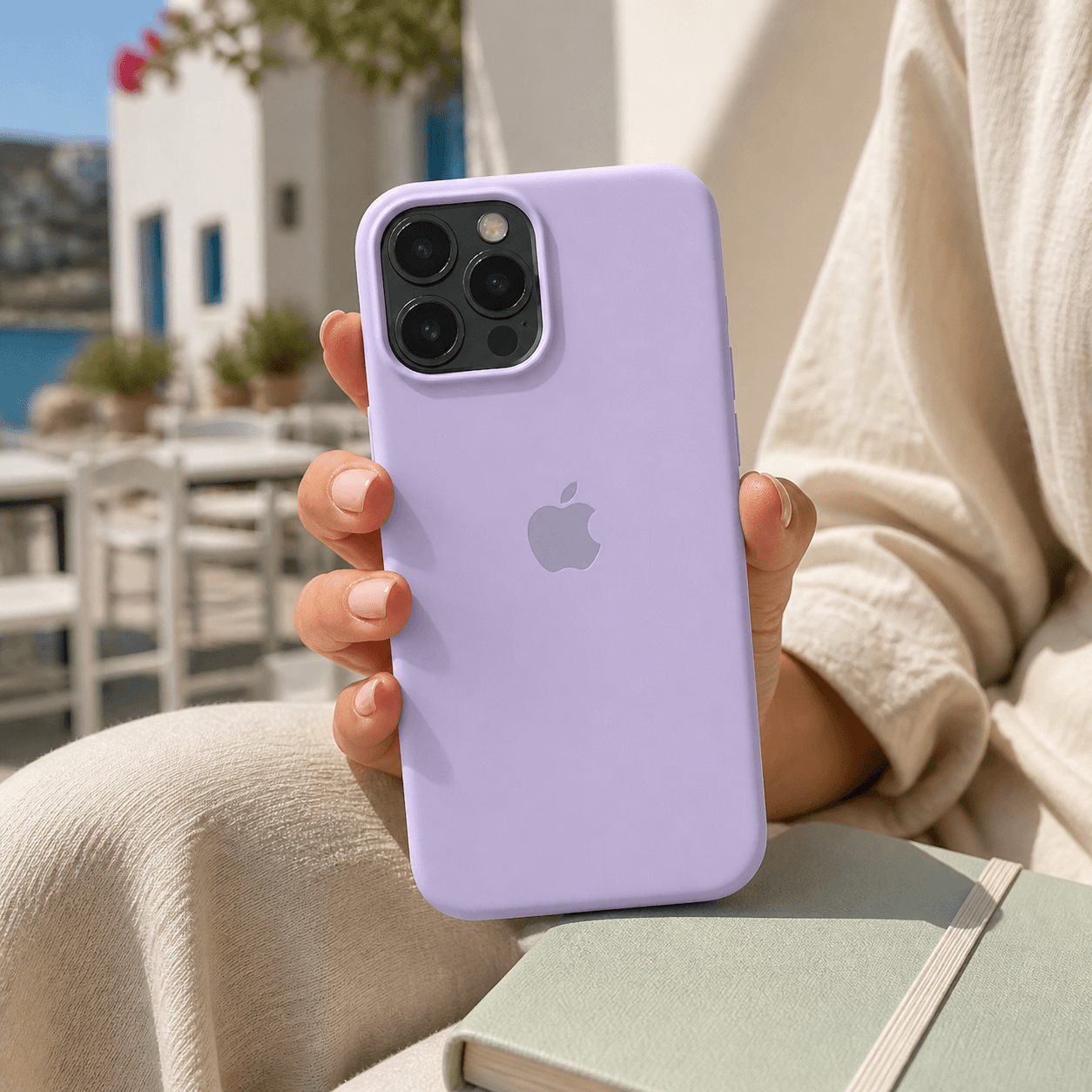 Soft Lilac case in everyday use