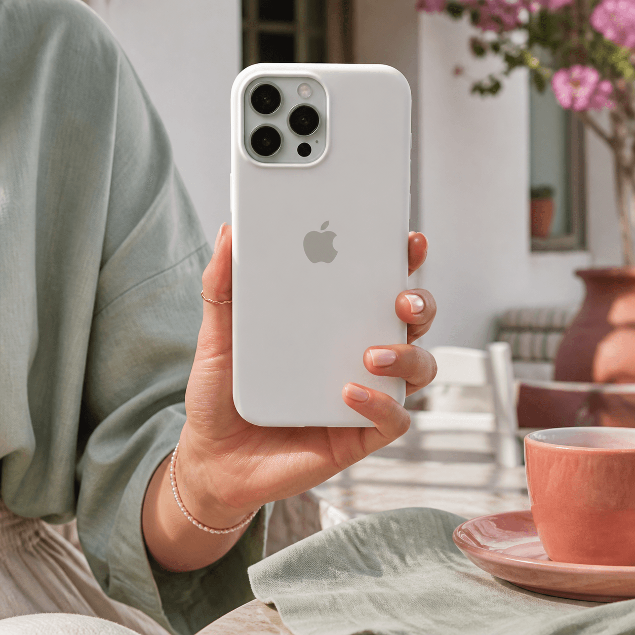 Cloud White case in everyday use